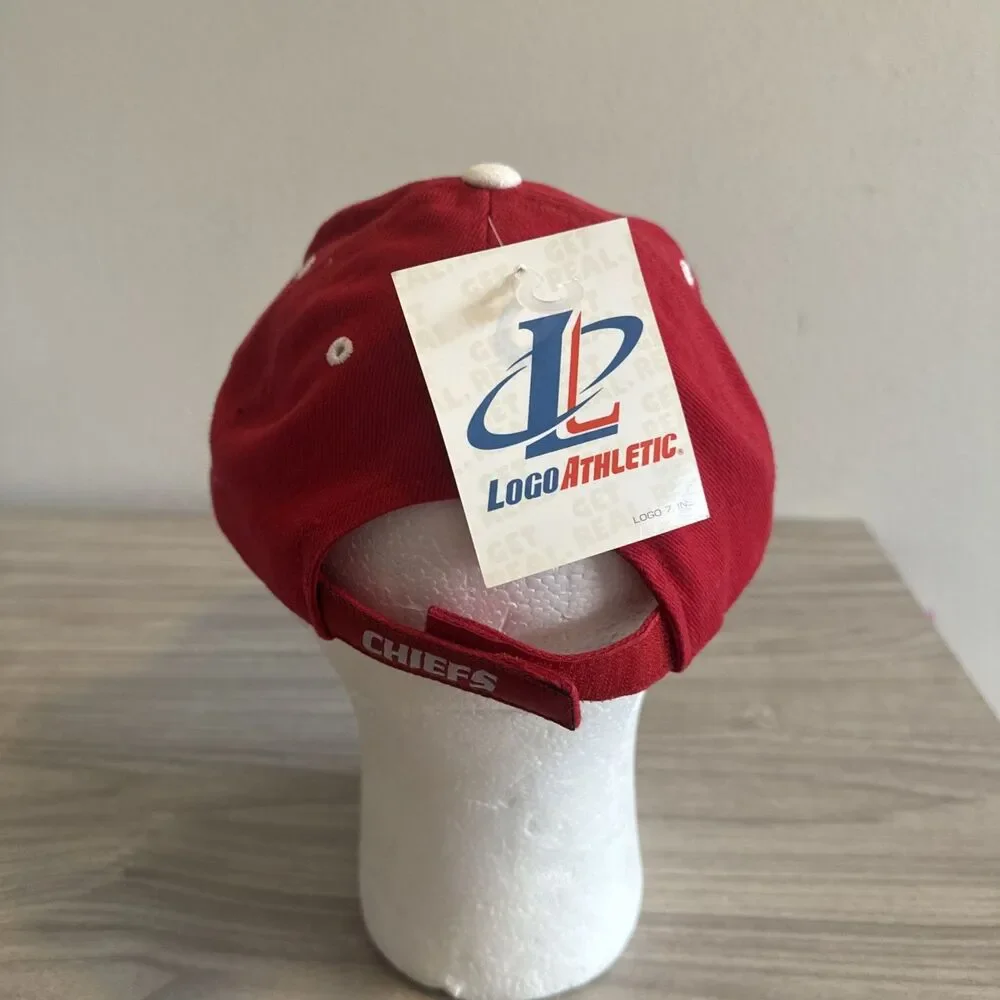 Vintage Logo Athletic Kids Adjustable‎ Hat Red Kansas City Chiefs NFL NWT